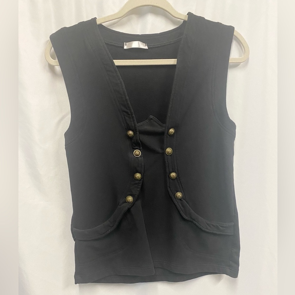 Gabriella Y2k Black Pullover Vest